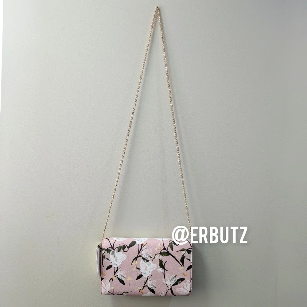 Ted Baker Parisa Elegant Floral Shoulder Clutch Bag, Removable Chain Strap 🌸 - Picture 3 of 15